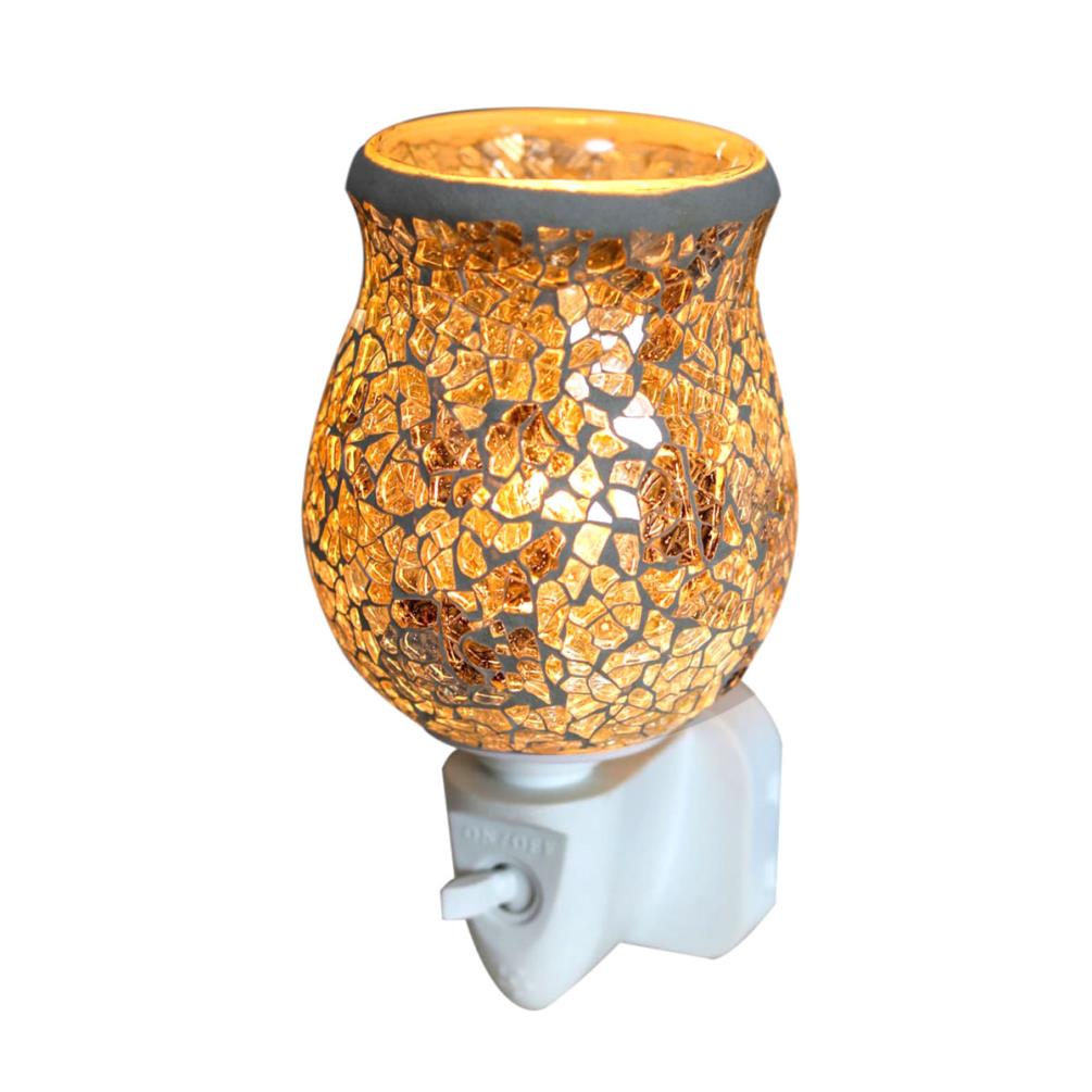 Sense Aroma Grey Crackle Tulip Mosaic Plug In Wax Melt Warmer £13.04